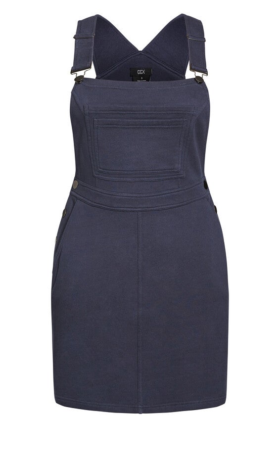 Soft Pinafore Dress - steel, GREY, alternate image number 4