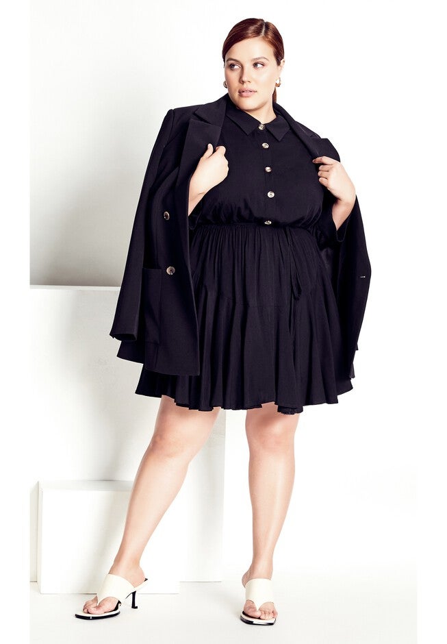 Button Love Dress - black, BLACK, on-hover image number null