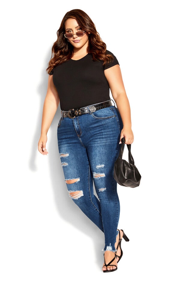 Asha Wild Rose Jean - indigo, BLUE, alternate image number null