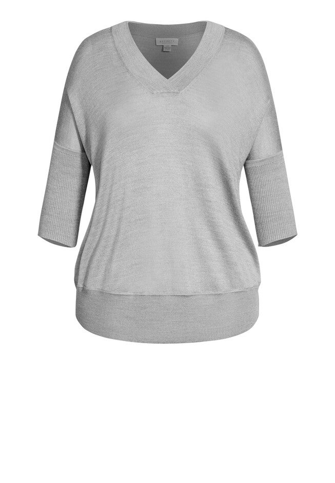 Classic V Sweater - silver, SILVER, alternate image number null