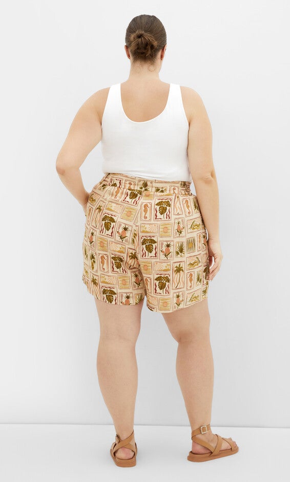 Bella Print Short - print, PINK, alternate image number null