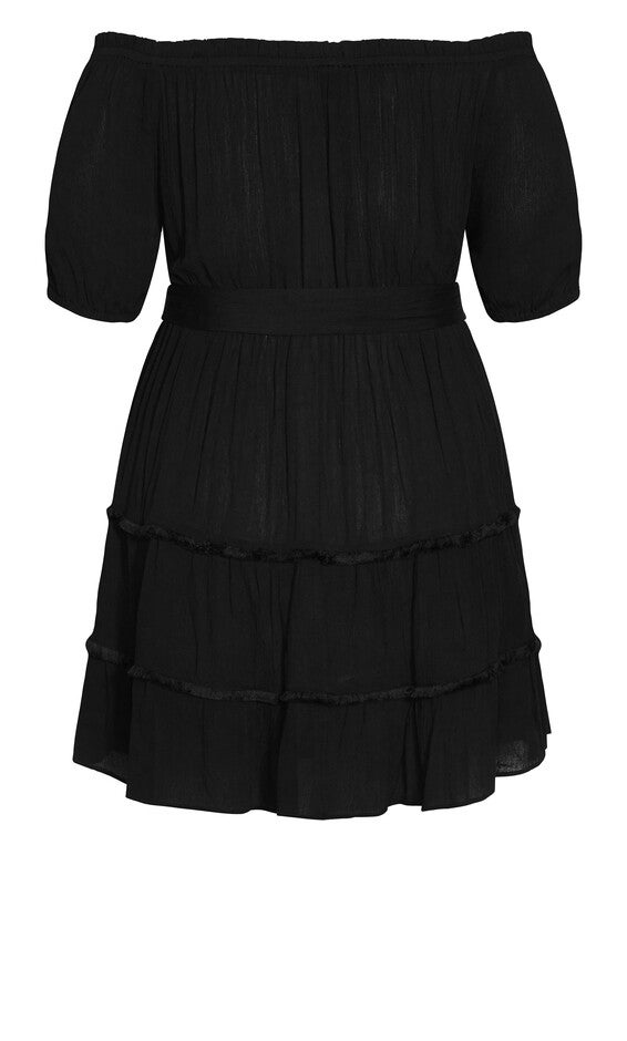 Fiesta Fringe Dress - black, BLACK, alternate image number null