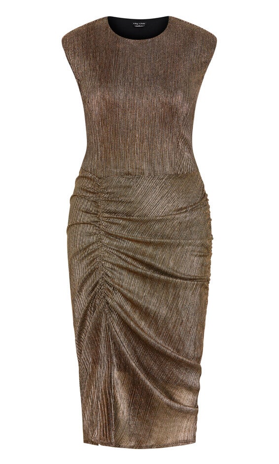 Starlit Dress - gold, YELLOW, alternate image number null