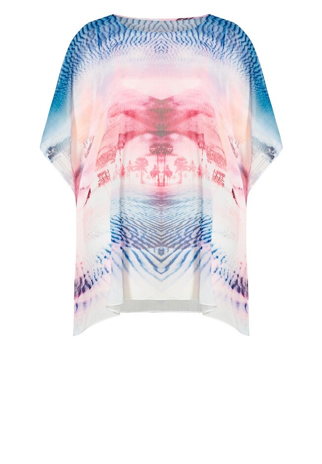 Watercolor Poncho, PARADISE, alternate image number null