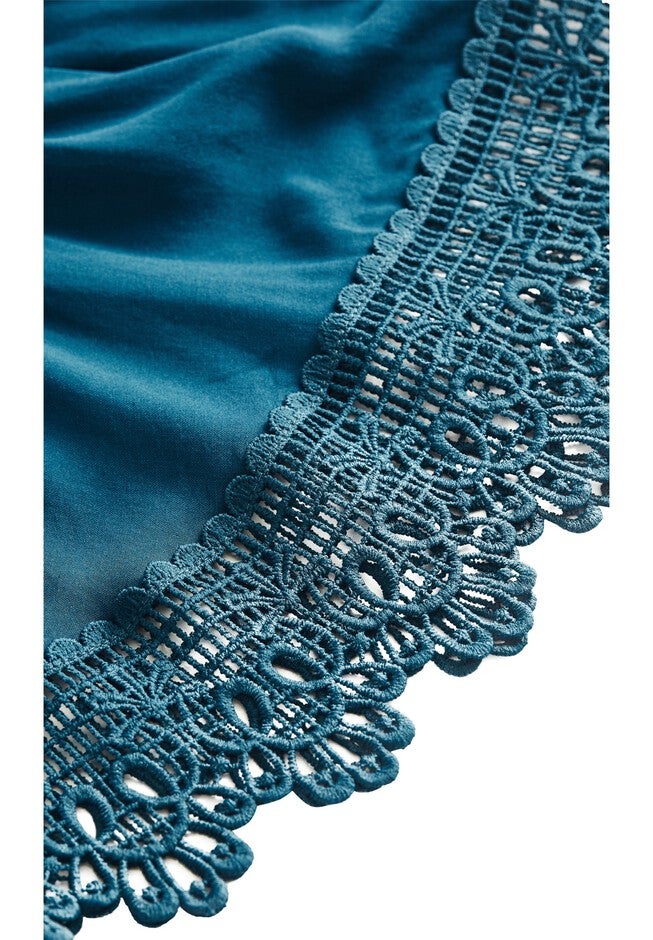 Crochet Detail Dress - poseidon, BLUE, alternate image number null