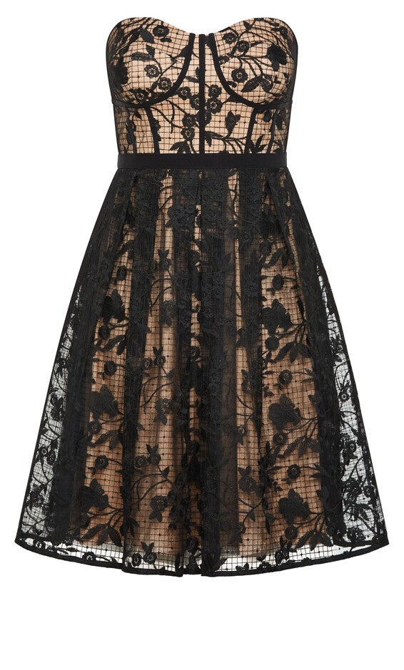 Angeline Dress - black, BLACK, alternate image number null