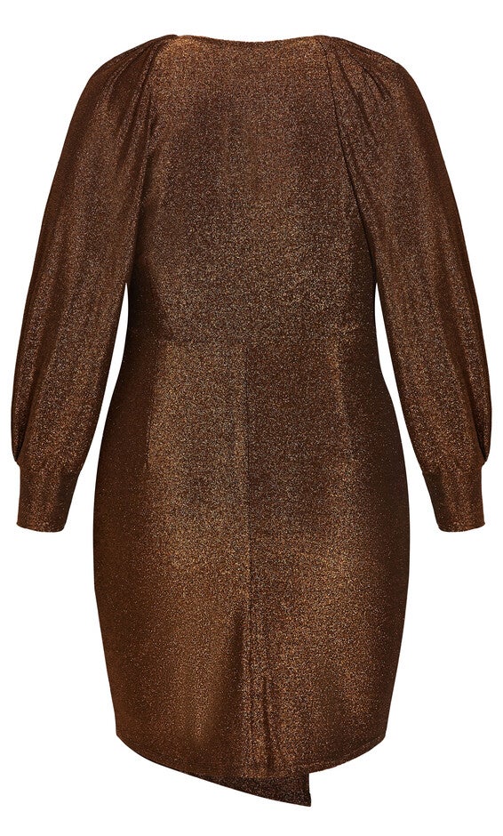 Party Lights Dress - bronze, BROWN, alternate image number 4
