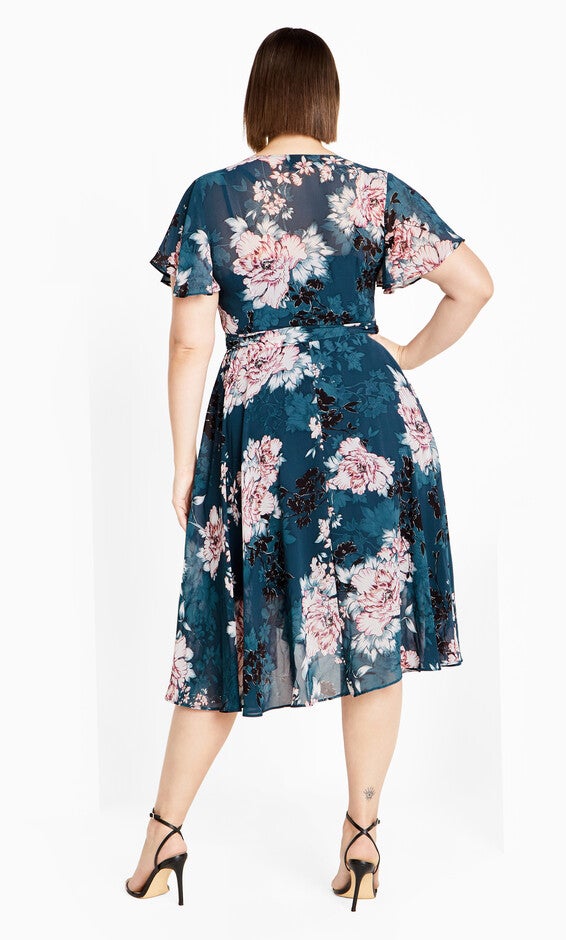 Blossom Short Sleeve Dress - jade, JADE, alternate image number null
