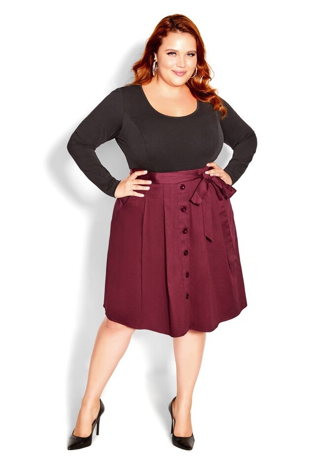 Uptown Girl Dress - port, RED, hi-res image number 0
