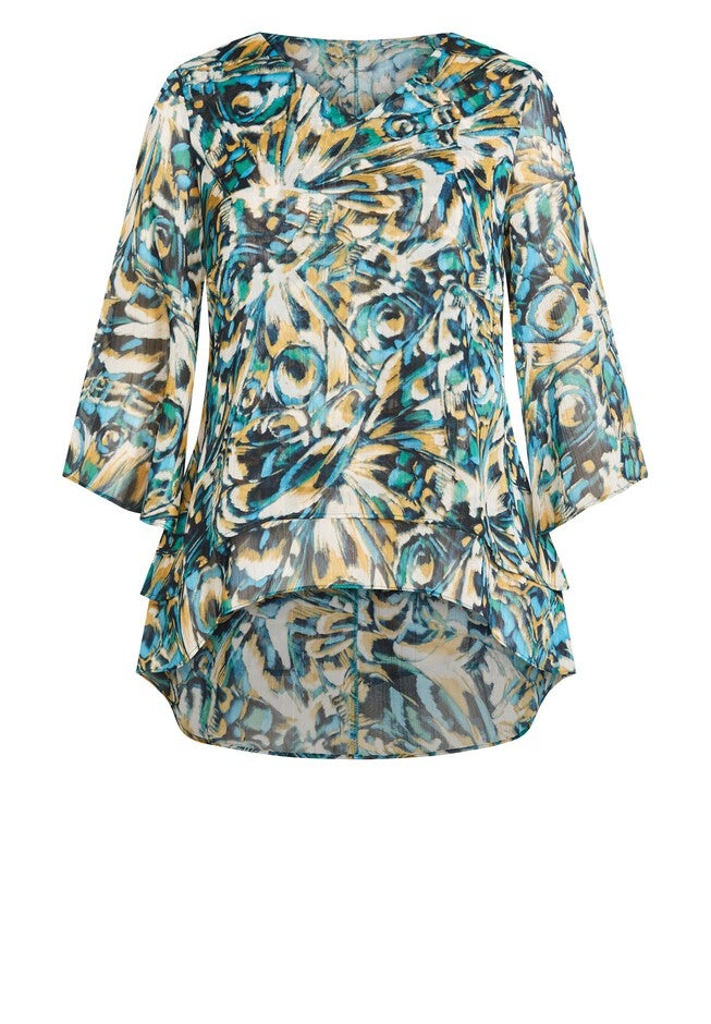 Rosie Layer Print Top, PAPILLON, alternate image number null