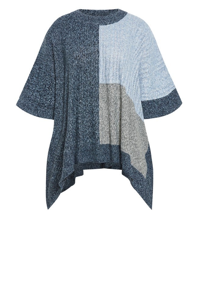 Mia Color Poncho, INDIGO, alternate image number null