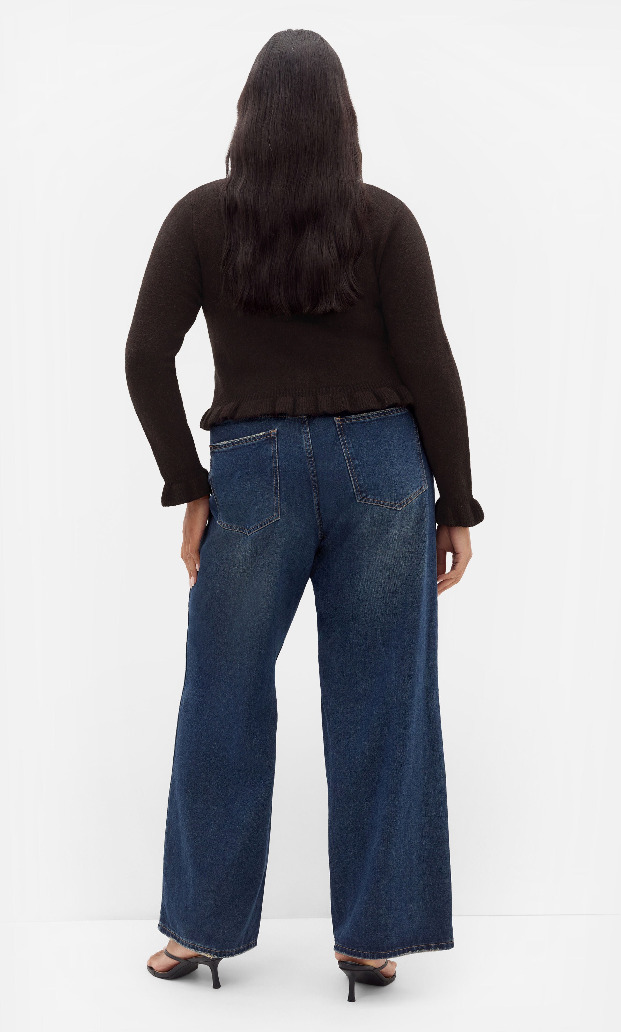 Florence Frill Cardigan, BROWN, alternate image number 2