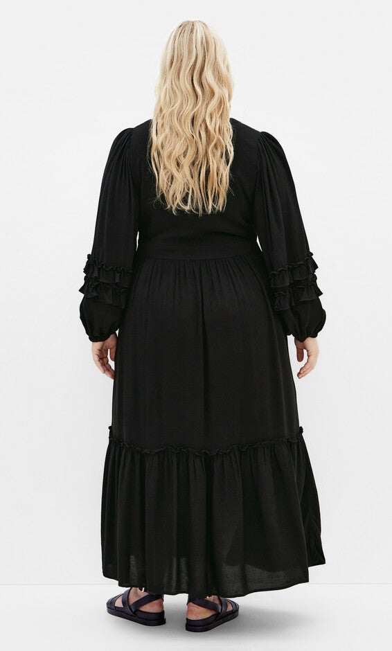 Malia Plain Maxi Dress - black, BLACK, alternate image number null