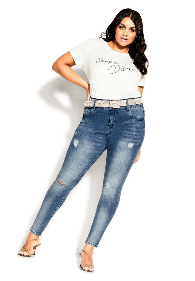 Asha Sweetheart Jean - mid denim, BLUE, alternate image number 4
