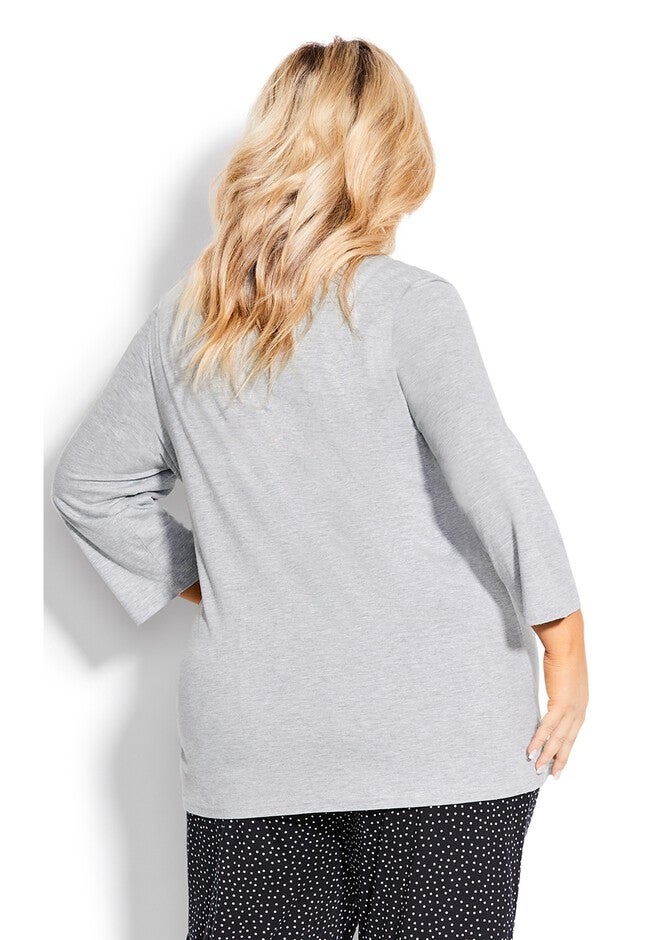 Meow Sleep Top, MEOW PRINT, on-hover image number 1