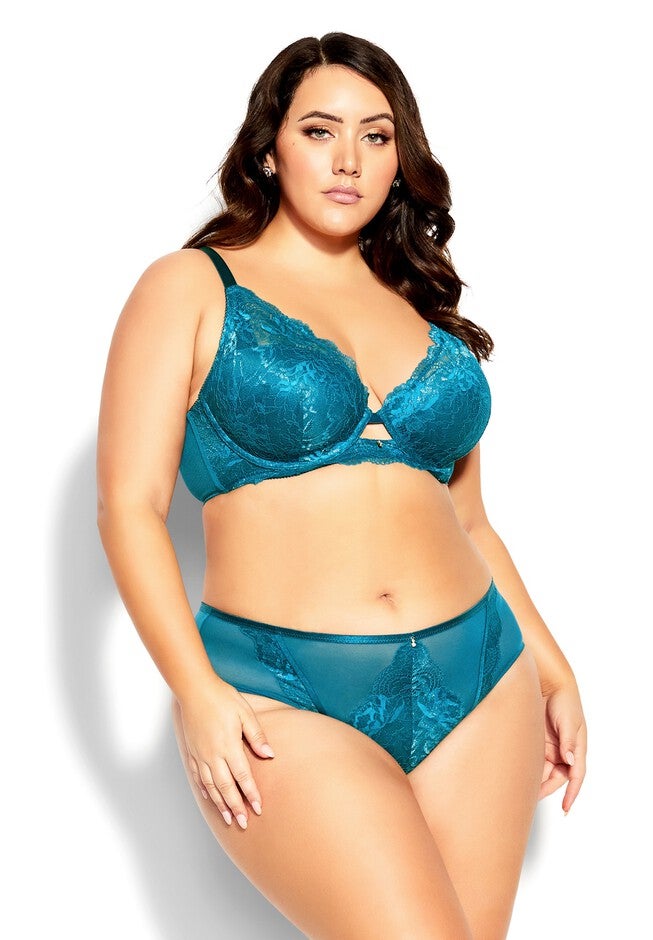Blythe Plunge Bra - teal, GREEN, hi-res image number 0
