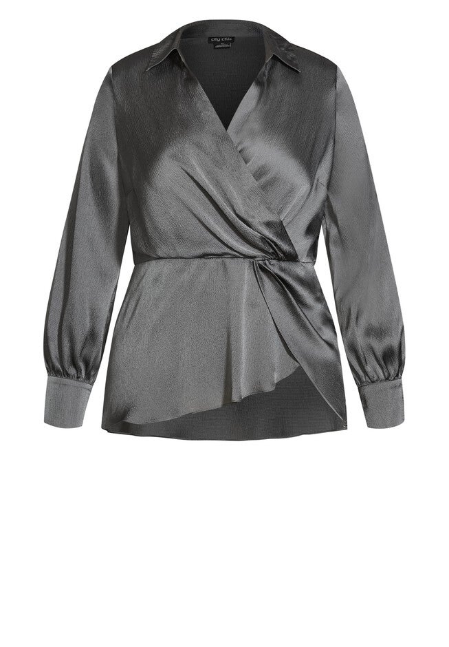 Simple Luxury Top - slate, GREY, alternate image number 3