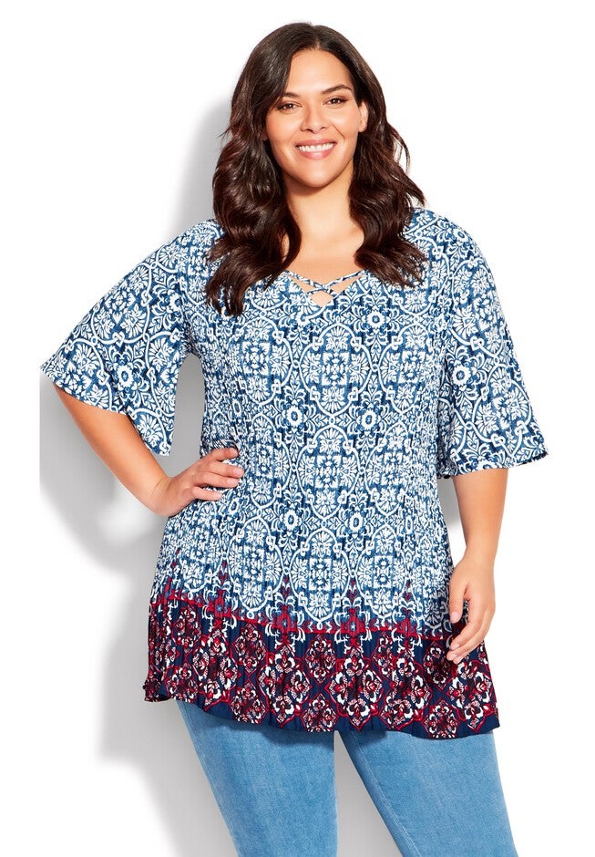 Fairville Pltd Tunic, FAIRVILLE BORDER, hi-res image number null