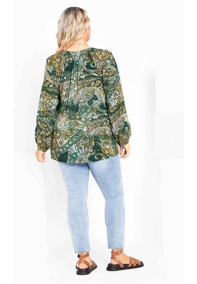 Lady Luxe Shirt, PAISLEY CHARM, on-hover image number null