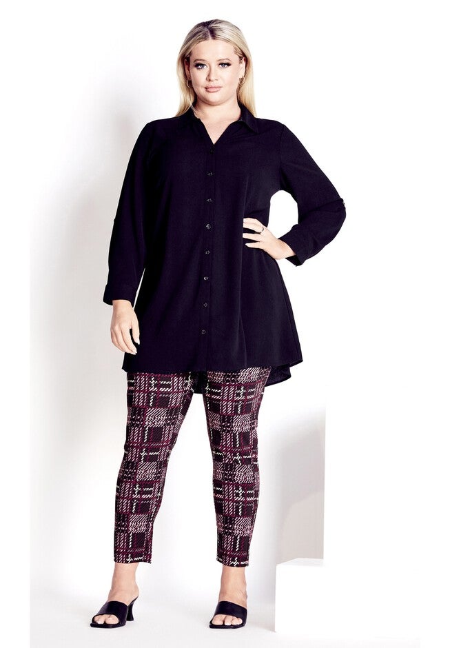 Jemma Check Pant, PLUM, on-hover image number null