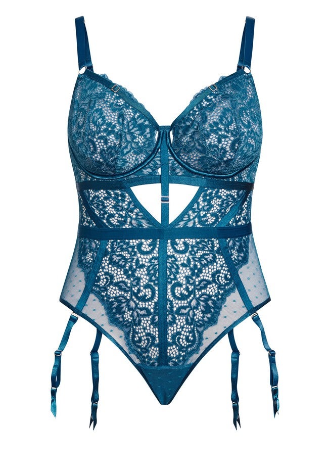 Hollie Underwire Bodysuit - poseidon, BLUE, alternate image number null
