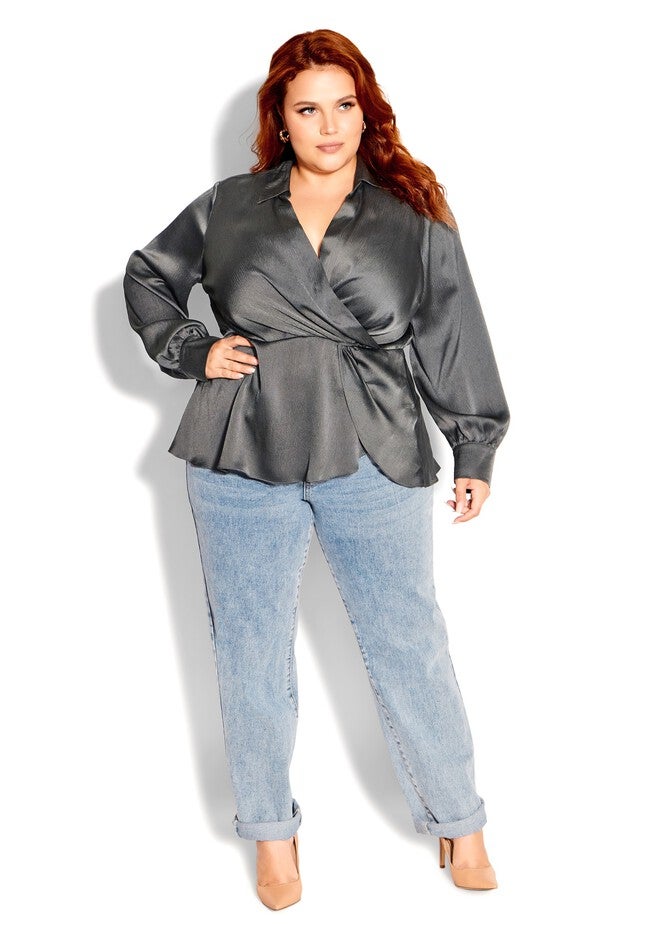 Simple Luxury Top - slate, GREY, alternate image number 2