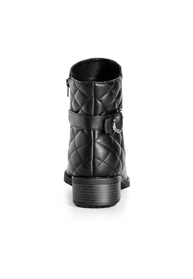 Kylee Quilted Ankle Boot, BLACK, alternate image number 3