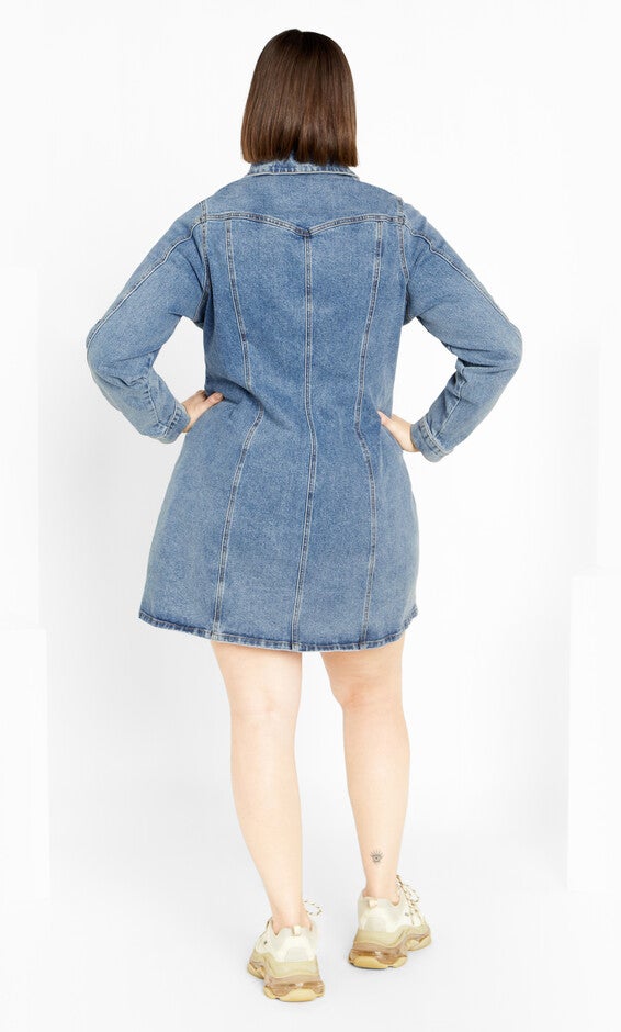 Oaklyn Dress - mid denim, MID, alternate image number null
