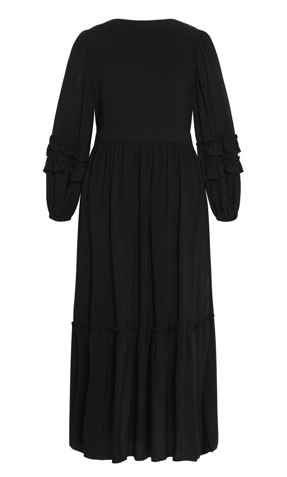 Malia Plain Maxi Dress - black, BLACK, alternate image number null