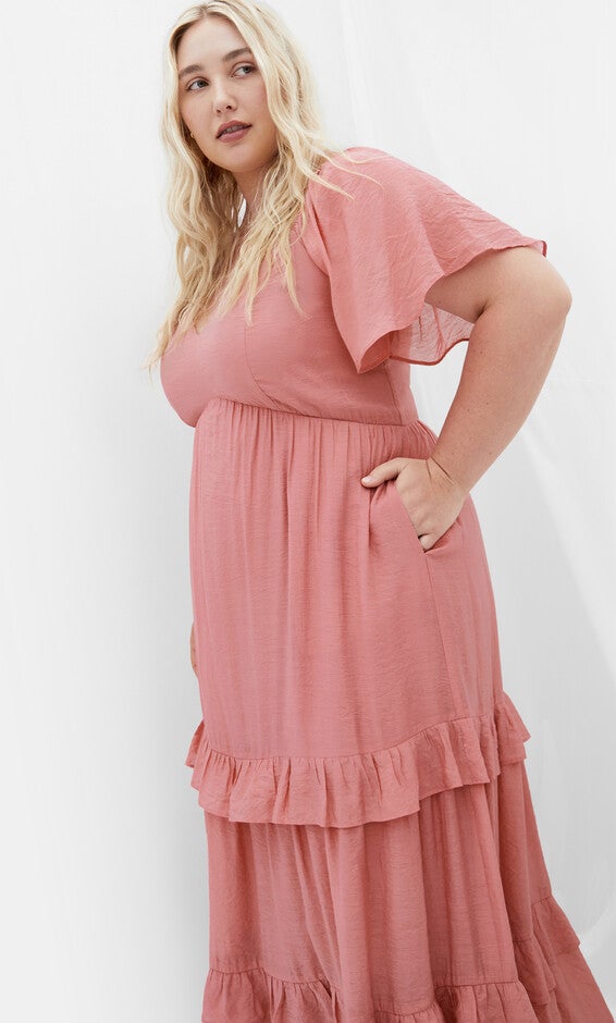 Marci Maxi Dress - deep rose, PINK, alternate image number 3