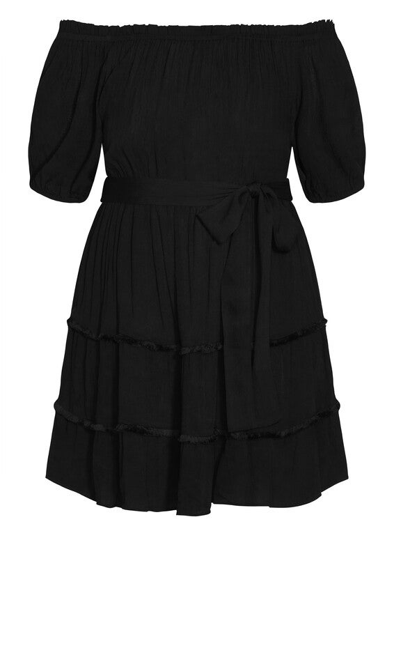 Fiesta Fringe Dress - black, BLACK, alternate image number null