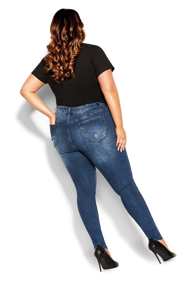 Asha Details Jean - mid denim, BLUE, alternate image number null