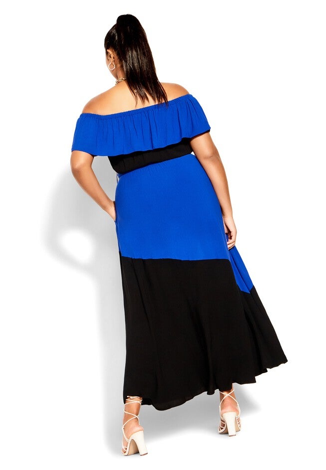 Colourburst Maxi Dress - cobalt, BLUE, alternate image number 4
