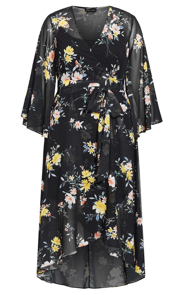 Fleetwood Print Maxi Dress - black, BLACK, alternate image number 4