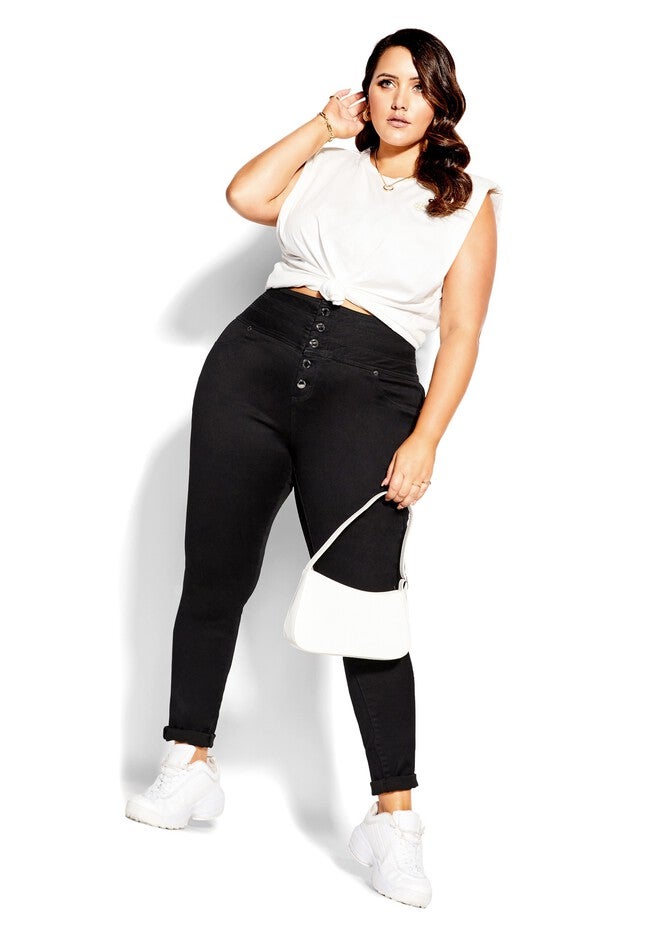 Harley Bold Skinny Jean - black, BLACK, hi-res image number 0