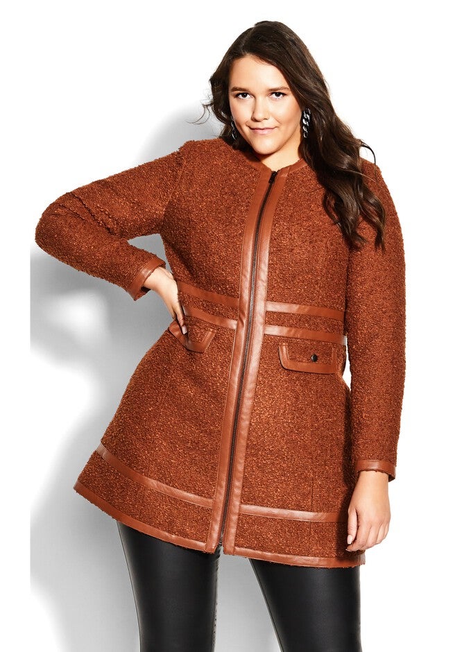 Winter Escape Coat - ginger, ORANGE, alternate image number null