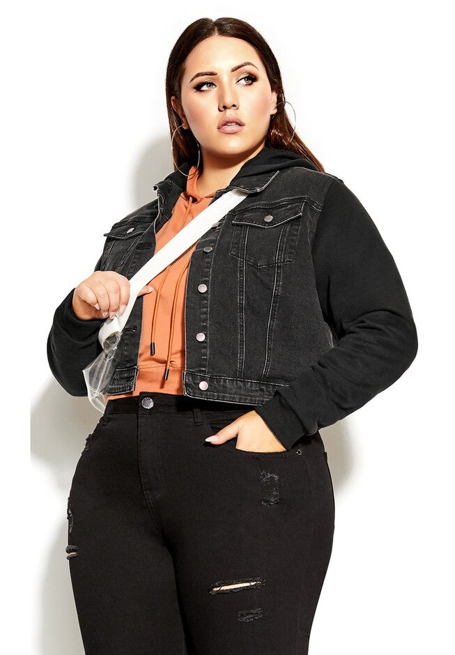 Denim Street Jacket - black, BLACK, alternate image number 6
