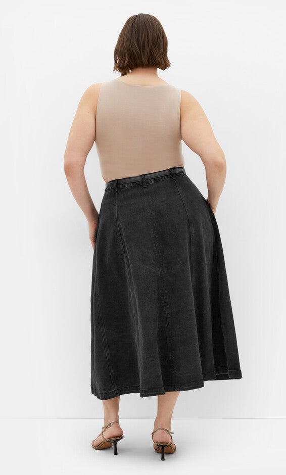 Alina Skirt - black wash, BLACK, alternate image number 2