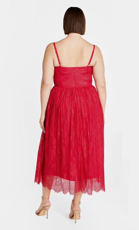 Serena Dress - lipstick pink, PINK, alternate image number null