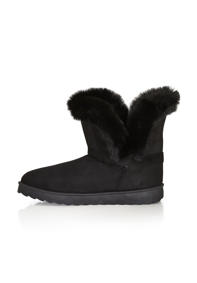 WIDE FIT Pippa Hug Boot, BLACK, alternate image number null