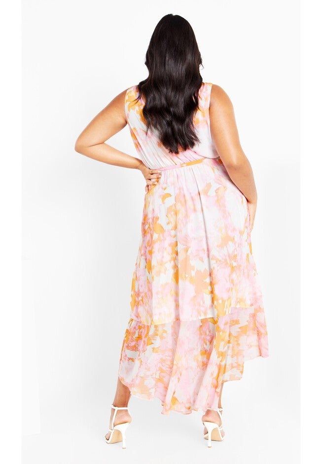Aliya Print Maxi Dress - sunset rose, YELLOW, alternate image number null