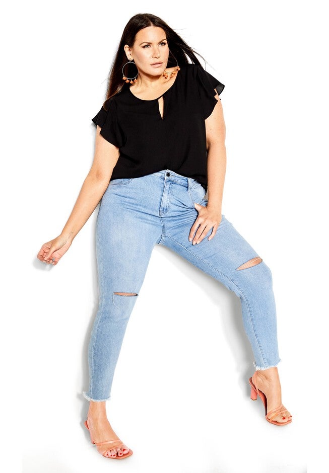 Sweet Waterfall Top - black, BLACK, on-hover image number 1