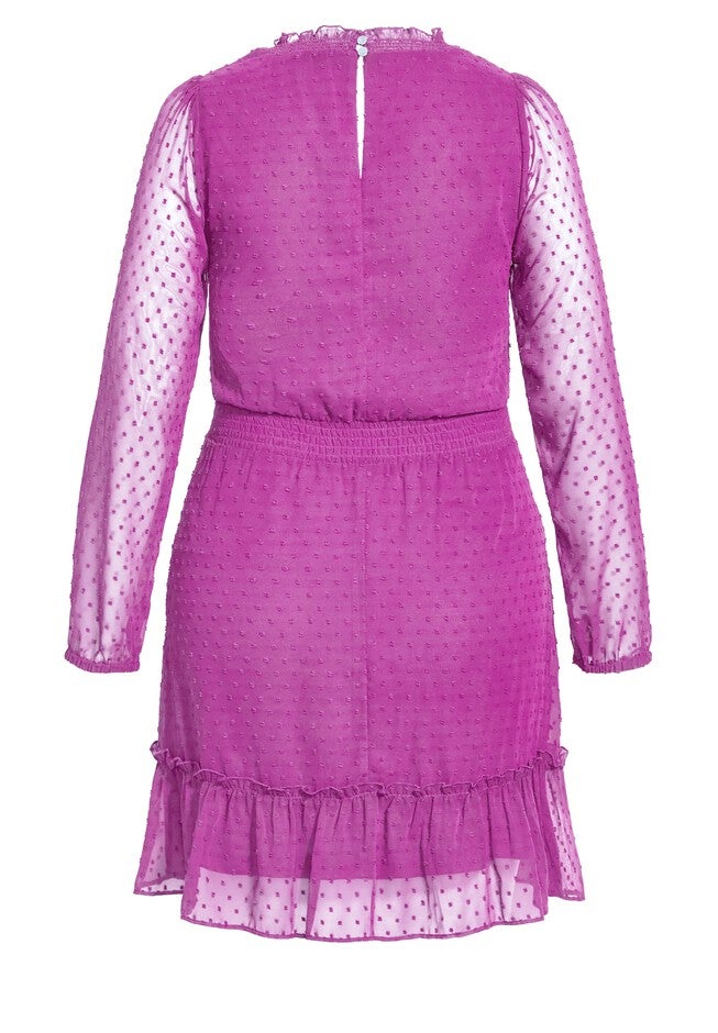 Dobby Tiered Dress - wisteria, PURPLE, alternate image number null