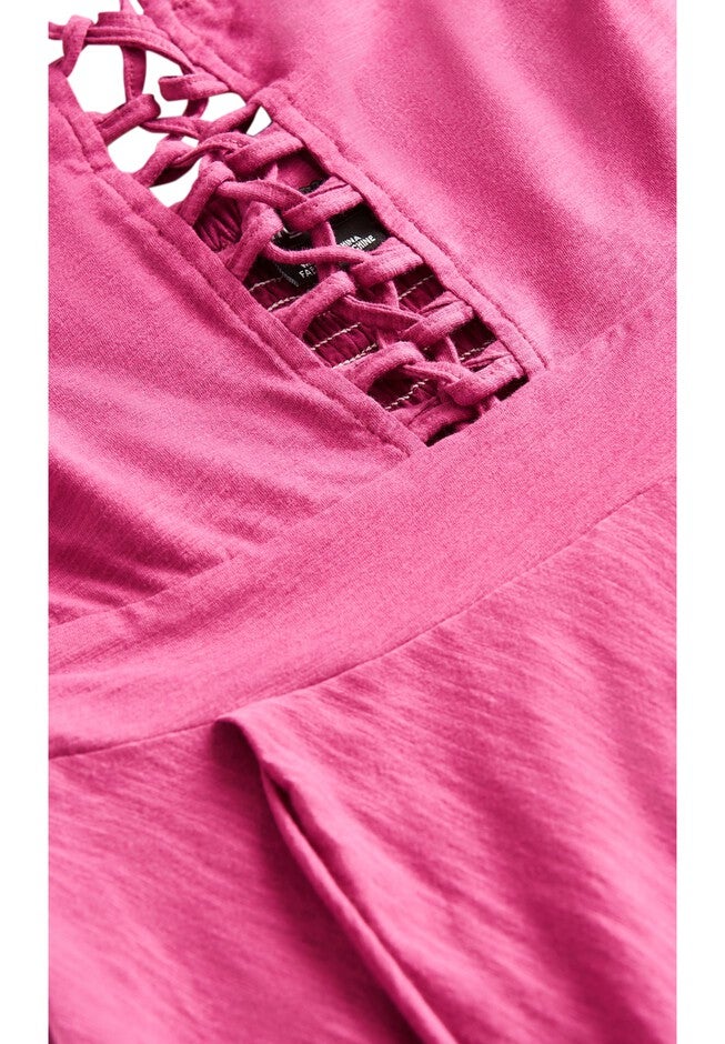 Plait Detail Maxi Dress - fuchsia, PINK, alternate image number null
