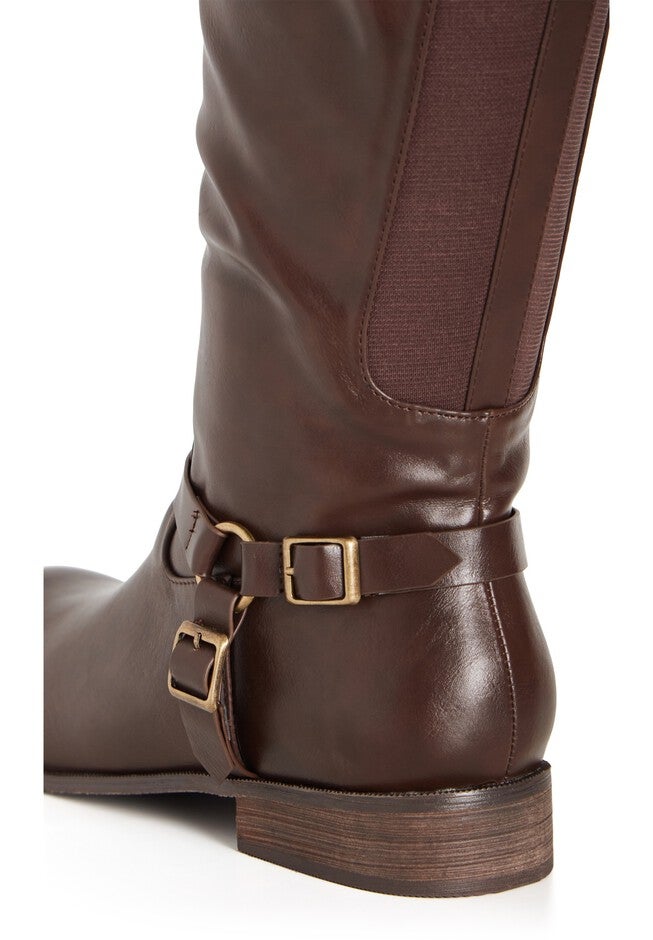 WIDE FIT Allegra Knee Boot - choc brown, BROWN, alternate image number null
