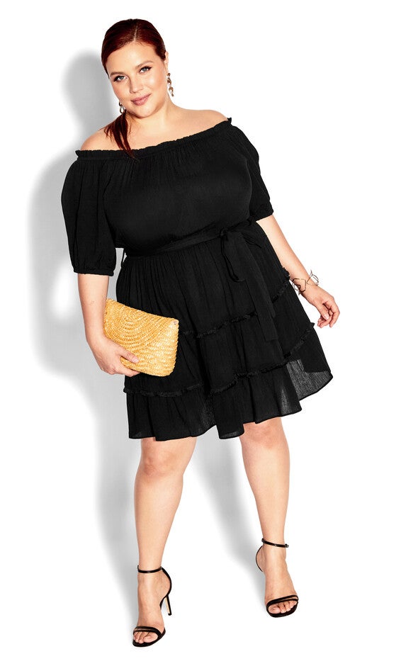 Fiesta Fringe Dress - black, BLACK, alternate image number null