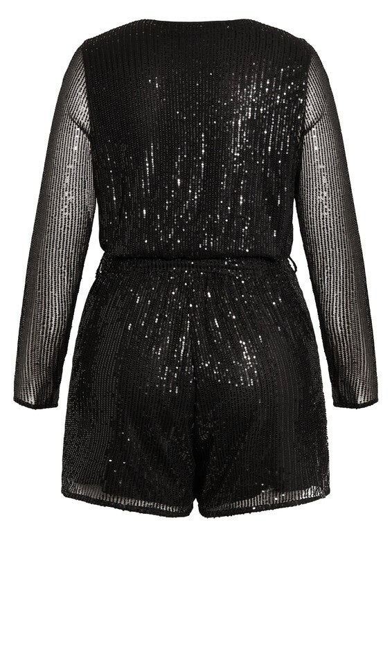 Sequin Playsuit - black, BLACK, alternate image number 2