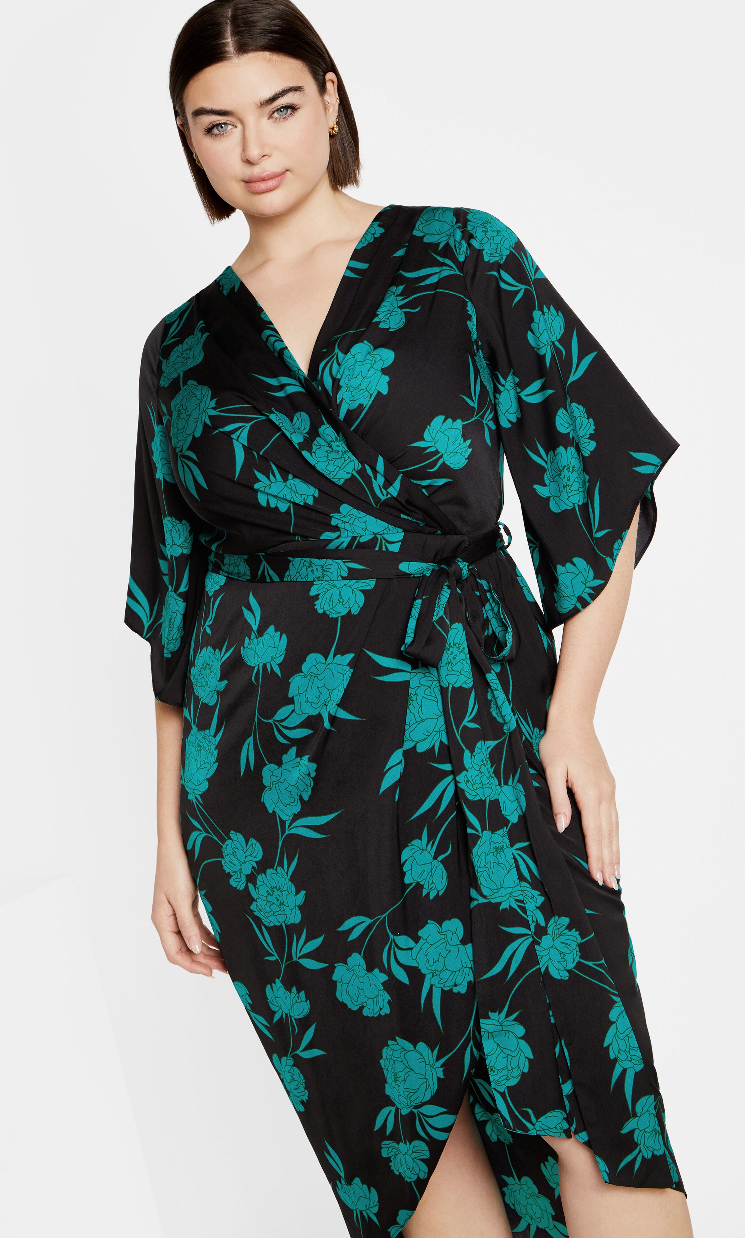 Kimberly Print Maxi Dress - aquarelle, BLACK, alternate image number 1