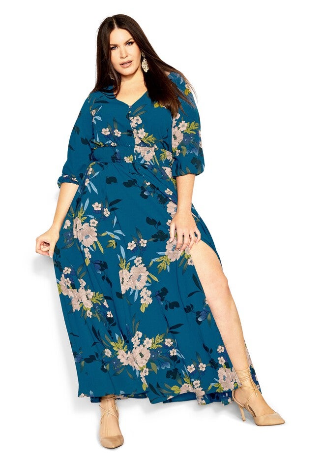 Emmaline Maxi Dress - teal, GREEN, on-hover image number null