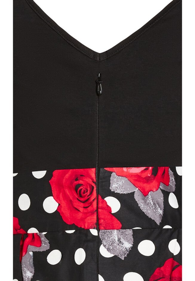 Spotted Rose Dress - rose, BLACK, alternate image number 3